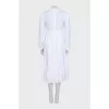 White midi dress with perforations