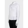 Fitted shirt with zippers on the sides