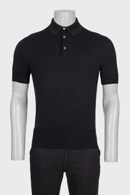 Men's black polo shirt