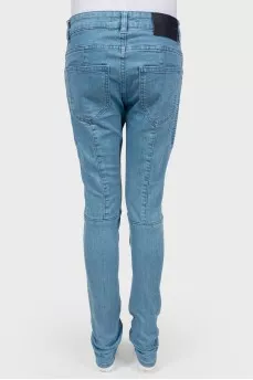 Blue Mid Rise Jeans