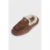 Suede insulated moccasins