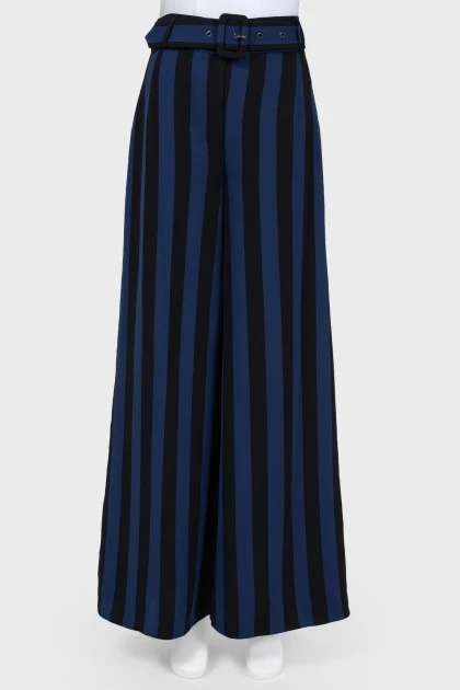 Stripes wide trousers