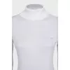 Tight-fitting turtleneck with branded logo