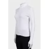 Tight-fitting turtleneck with branded logo