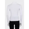 Tight-fitting turtleneck with branded logo