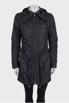 Straight-cut jacket with zipped pockets