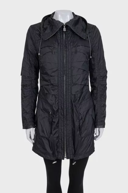 Straight-cut jacket with zipped pockets