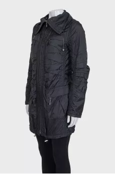 Straight-cut jacket with zipped pockets