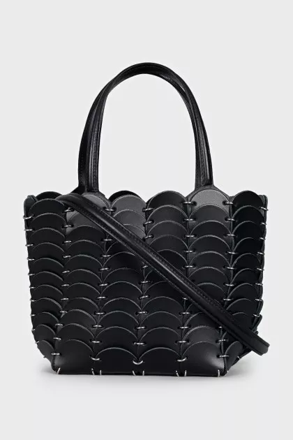 Leather bag with metal details