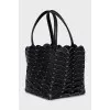 Leather bag with metal details