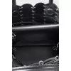 Leather bag with metal details