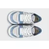 Light blue sneakers with a signature print