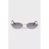 Oval sunglasses with gold hardware