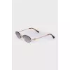 Oval sunglasses with gold hardware