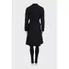 Black fitted button-down coat
