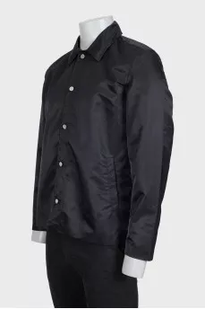 Men's black button-down jacket
