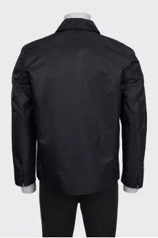 Men's black button-down jacket
