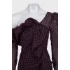 One-shoulder dress decorated with a frill