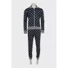 Men's suit with trousers in a signature print