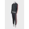 Men's suit with trousers in a signature print