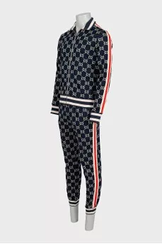 Men's suit with trousers in a signature print