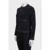Cropped jacket with signature buttons