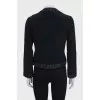 Cropped jacket with signature buttons