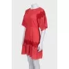 Red dress with perforations