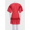 Red dress with perforations