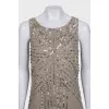 Straight-cut dress with sequins