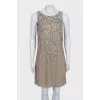 Straight-cut dress with sequins