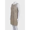Straight-cut dress with sequins