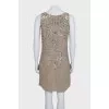 Straight-cut dress with sequins