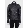 Straight-cut jacket with a zipper and pockets