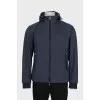 Men's windbreaker with a detachable hood
