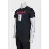 Men's T-shirt decorated with patches
