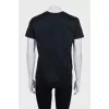 Black T-shirt with floral print