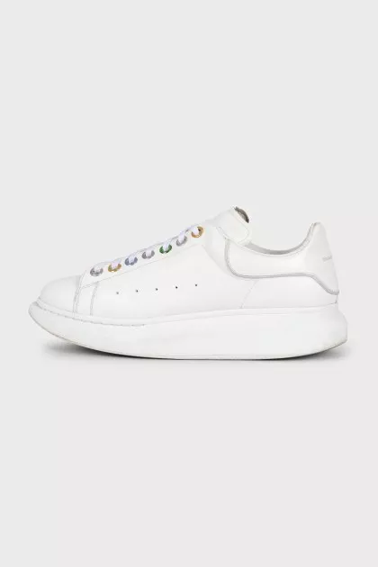 White leather sneakers