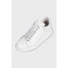 White leather sneakers