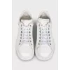 White leather sneakers