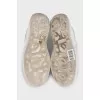 White leather sneakers