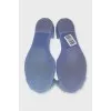Silicone sandals decorated with a bow