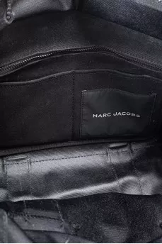 Black tote with logo and studs
