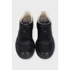 Black leather sneakers