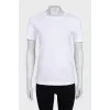 White T-shirt with a signature print