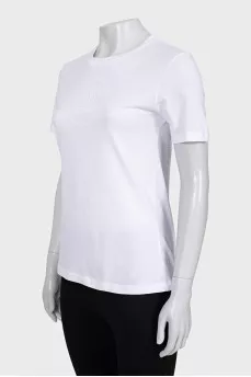 White T-shirt with a signature print