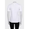 White T-shirt with a signature print