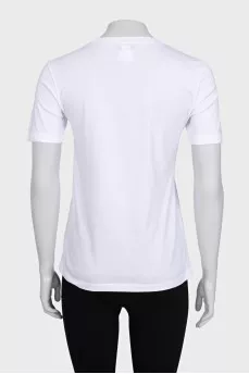 White T-shirt with a signature print