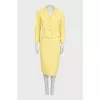 Yellow tweed skirt suit