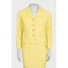 Yellow tweed skirt suit